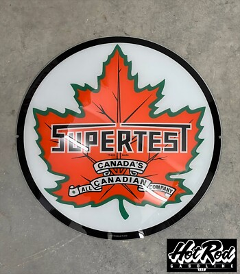 #ad #ad SUPERTEST GASOLINE Reproduction 13.5quot; Gas Pump Globe Face Lens $70.00