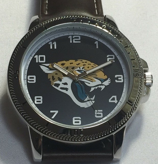 New Jacksonville Jaguars Sparo Classic Men's Sports Watch Brown Leather Band eBay