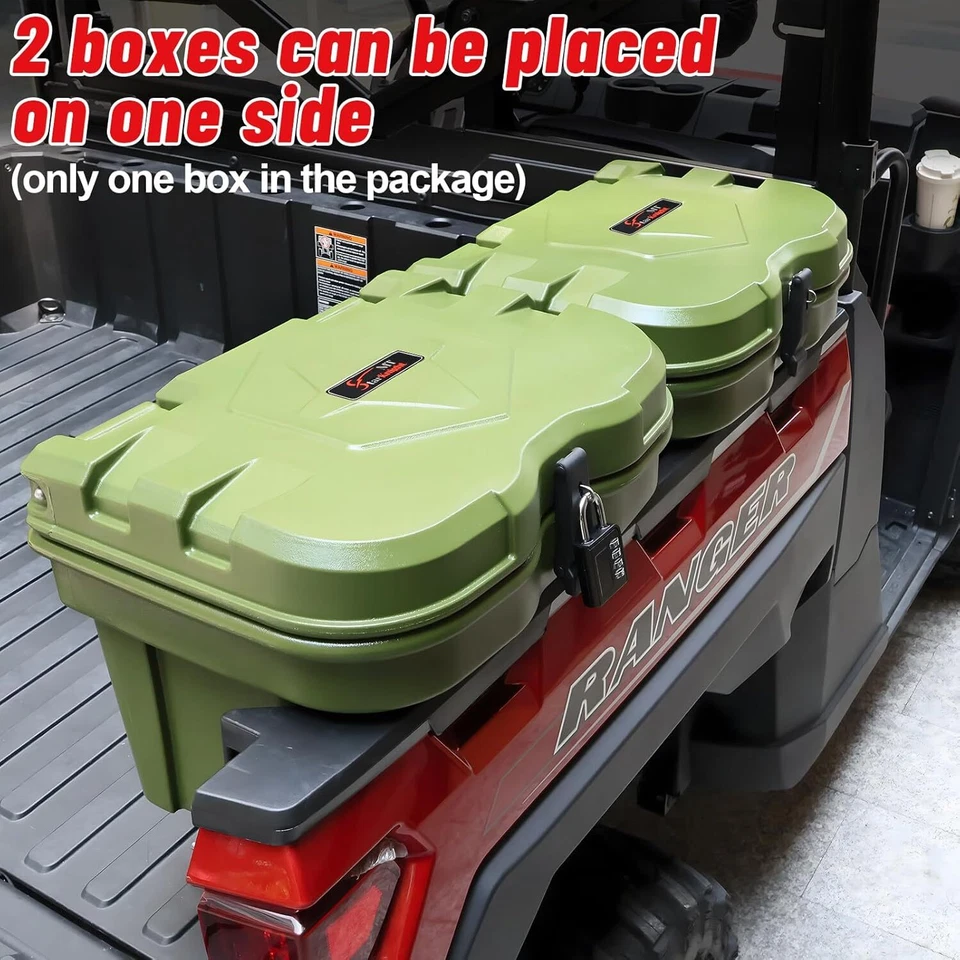 For Polaris Ranger 1000/4 1000 CREW/ 900 /XP 900/ 900 CREW Bed Cargo Storage Box Foto 4 de 4