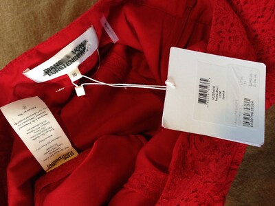 Short Taille Haute Diane Von Furstenberg « Rouge à Lèvres » – Taille 10 – Neuf Avec étiquettes – Valeur 248$ US