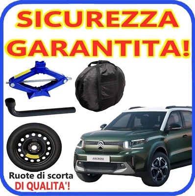 Ruotino Di Scorta 4Fori Da 17 Per La Citroën C3 Aircross Con Cric + Chiave Sacca