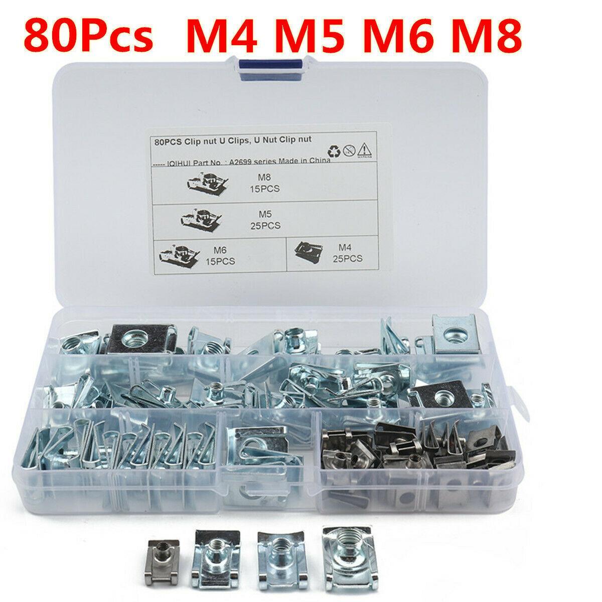 M4 M5 M6 M8 Stainless Steel Car Fairing Body Door Panel U Clips U Nut Fastener