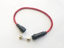 10 Gauge High Performance Bakelite AGU Type Fuse Holder with a piece of AGU Fuse