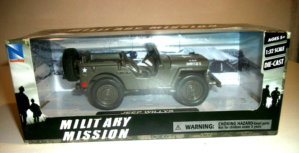 Jeep Willys U.S.A. Army Green 1:32 Diecast Model Car by New Ray - Image 3 of 4