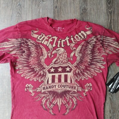 Vintage Affliction Shirt Mens Extra Large Randy Couture Eagle Grunge Distressed