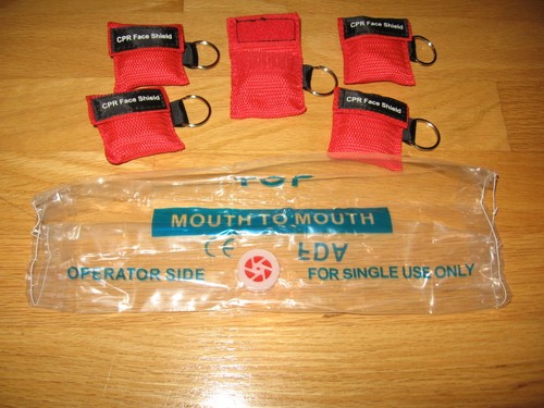 9 Res-Cue Key MINI CPR Keychain Masks / Face Shield Barrier Kits FREE SHIPPING - Picture 3 of 7