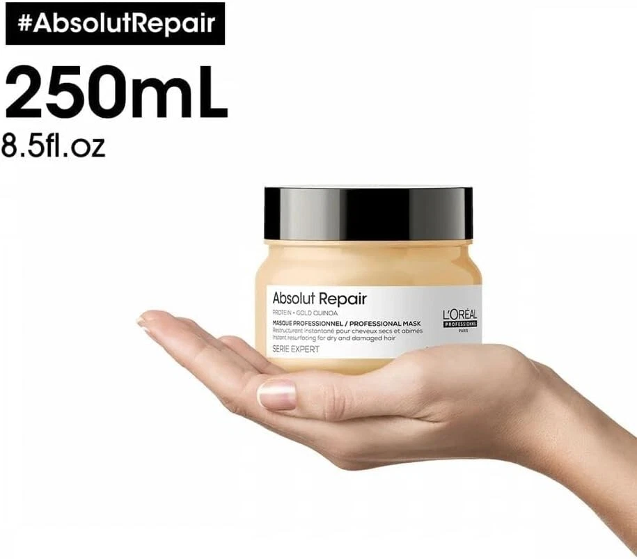 L' Oreal Serie Expert Absolut Repair Gold Quinoa Protein Mask 500ml UK SELLER - Image 3 of 4
