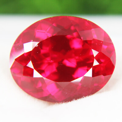 13-15 Ct Loose Gemstones Natural Ruby Red Certified Oval Shape