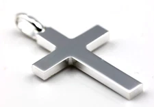 Kaedesigns  Genuine Large Sterling Silver Cross Pendant  35mm x 22mm -Free Post