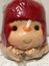 Vintage Crafts MITZY 4 Doll Head Hands Baby Red Yarn Hair Soft Plastic A8