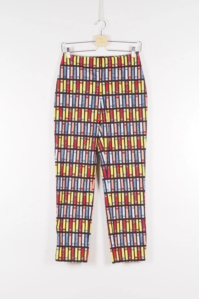 Philosophy by Alberta Ferretti Vintage Women's Multicolor Print Pants Size IT 40 - Image 2 of 4