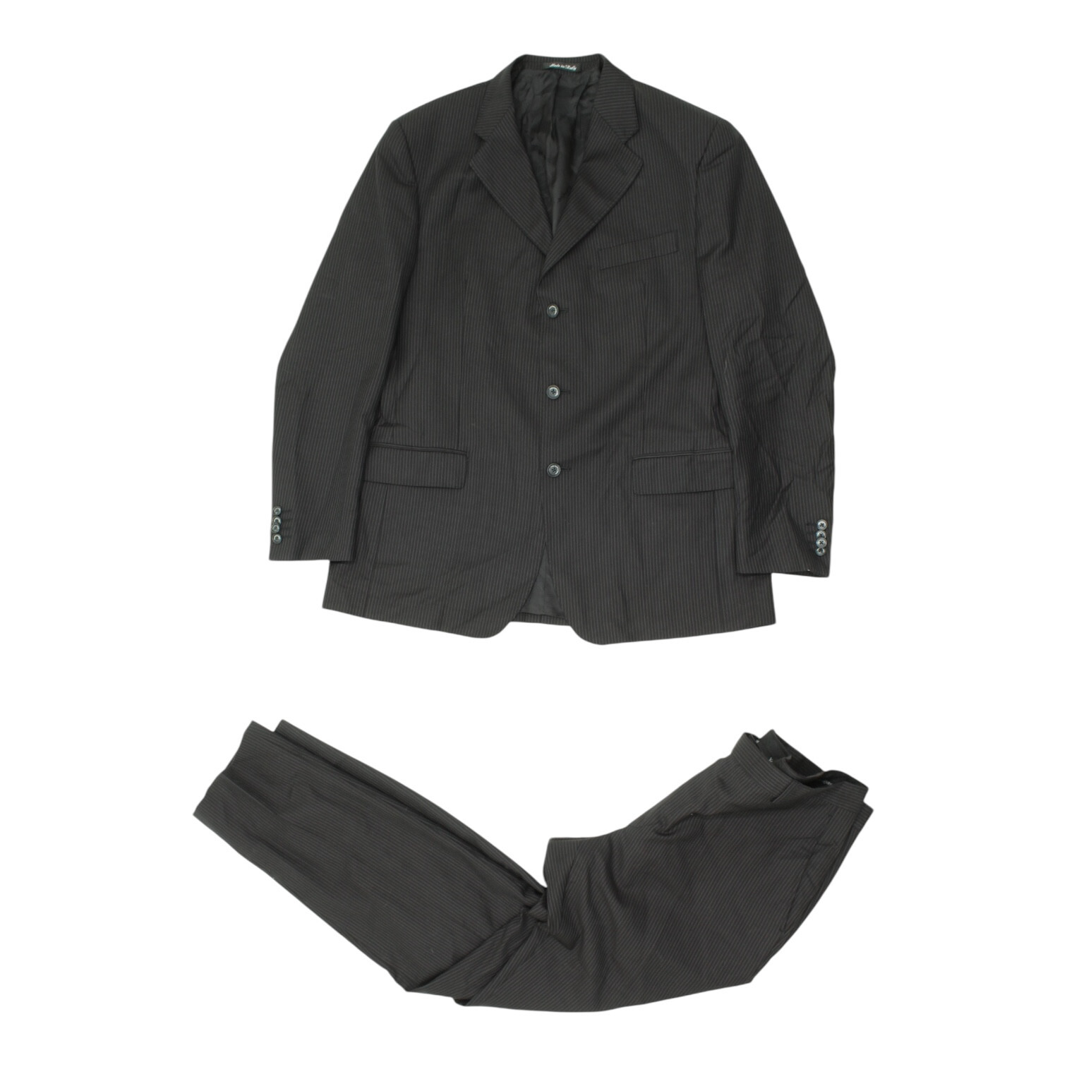 Tuta Yves Saint Laurent Pantaloni Blazer Uomo Nero 2 Pezzi Designer 3 Bottoni