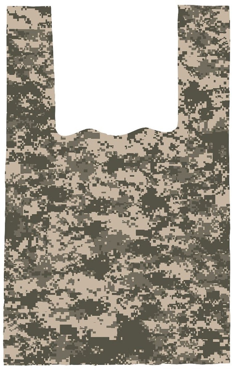 バッグ Always camo ripstop reusable bag 100 Pack Camo Plastic Shopping Bags Camouflage Heavy Duty