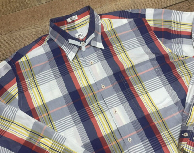 Peter Millar Mens Button Up Shirt Size L Large Long Sleeve Weekender Finish