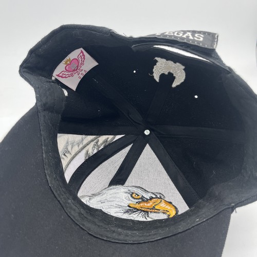 Vtg Las Vegas Embroidered Bald Eagle USA Adjustable Hat Outdoor Nature Fishing - Picture 5 of 6