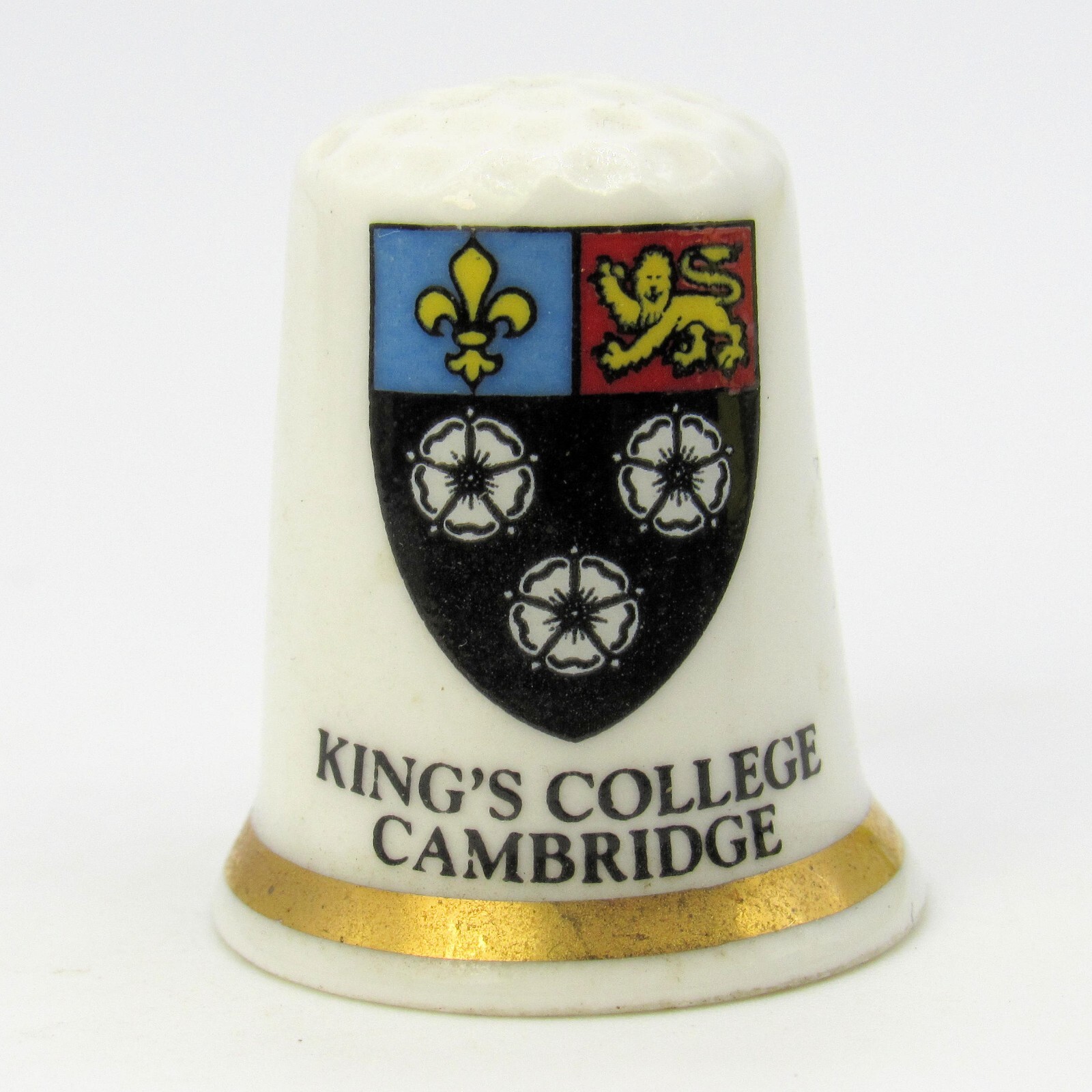 ENGLISH FINE BONE CHINA THIMBLE 'KINGS COLLEGE, CAMBRIDGE