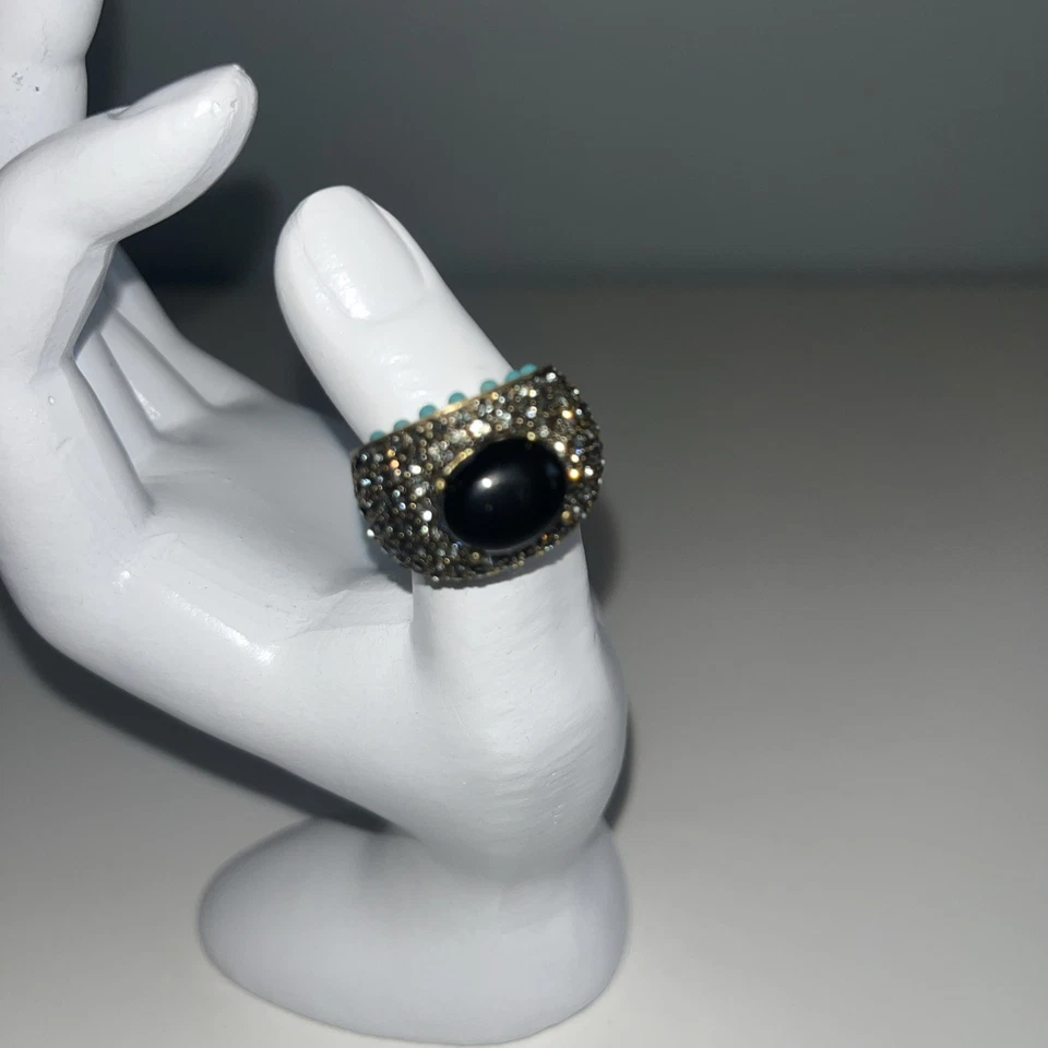 Lote de 3 anillos de cúpula de piedras preciosas de cristal HEIDI DAUS nuevos en caja talla 8 Foto 4 de 4