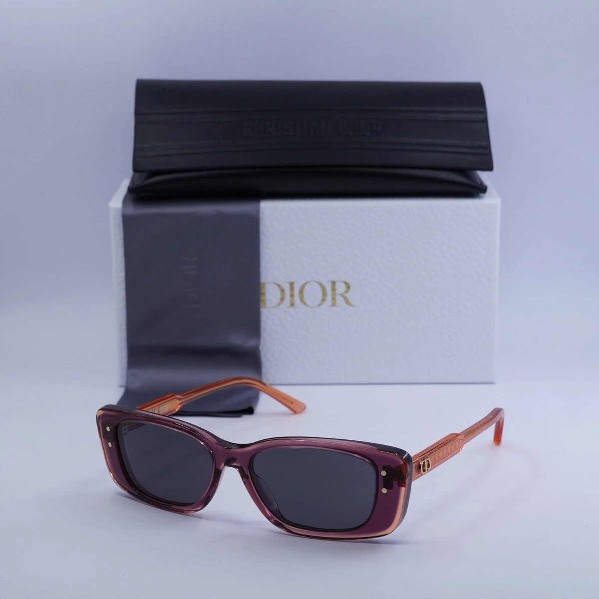 Dior DiorGlow S2I 35A1 Red Grey Gradient Sunglasses 54mm Dior Red-Grey Sunglasses | Dior DiorHighLight S1I Red-Grey  main image 4