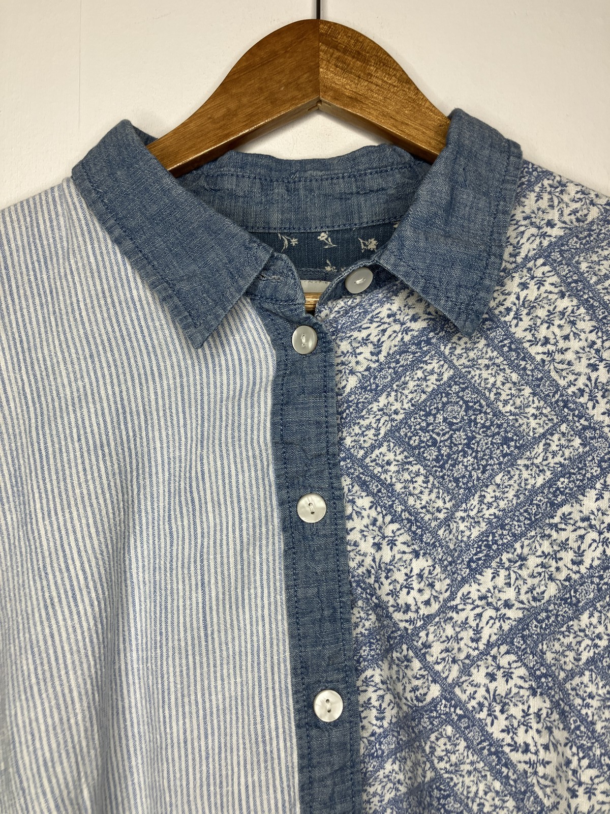 American Eagle Women's Large Patchwork Linen Blen… - image 2