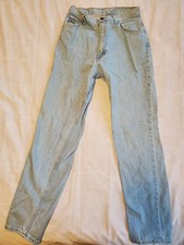 Vintage Wrangler For Women Denim Light Wash Blue Jeans 8x30 Actual 27x30 USA