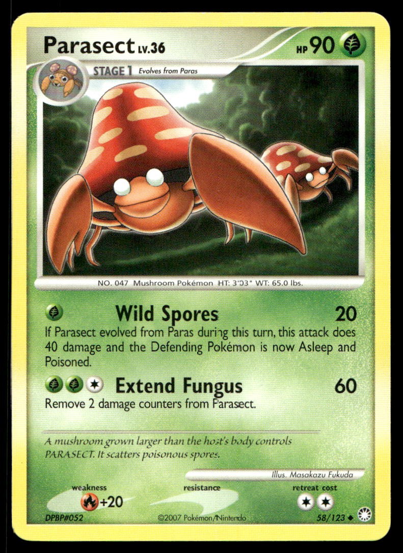NM Parasect [Mysterious Treasures 58/123] Uncommon Pokemon TCG