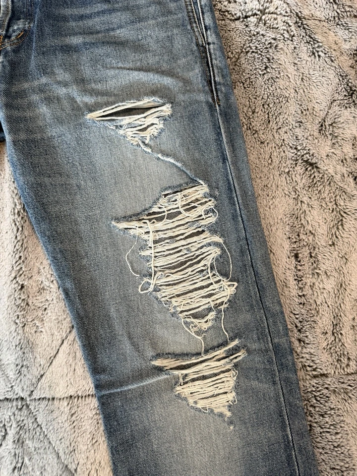 Men’s Saint Laurent Paris D02 M/SK-LW Japanese Denim Distressed Size 33 - Image 2 of 4