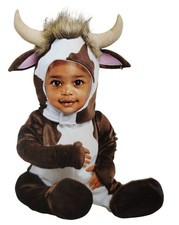 Celebrate Infant 0 to 6 months Baby Bull Complete 4 Piece Cow Halloween Costume