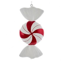 Kurt Adler Plastic Ornament for Christmas Tree, Peppermint Candy