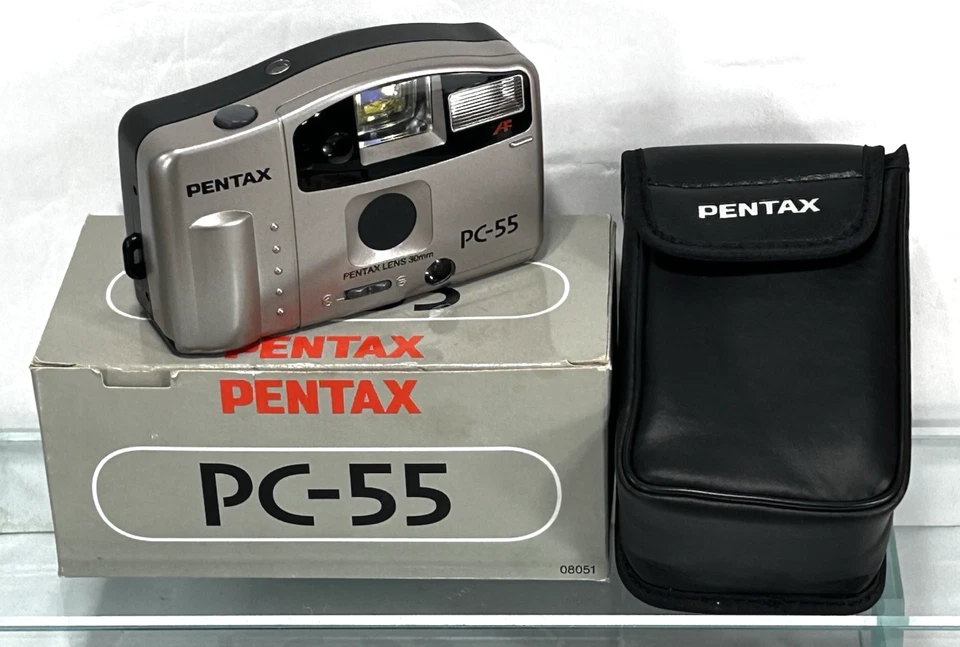 NEW in BOX! PENTAX PC-55 35mm Autofocus Compact FILM CAMERA w/ Case, New Battery - Image 2 of 4