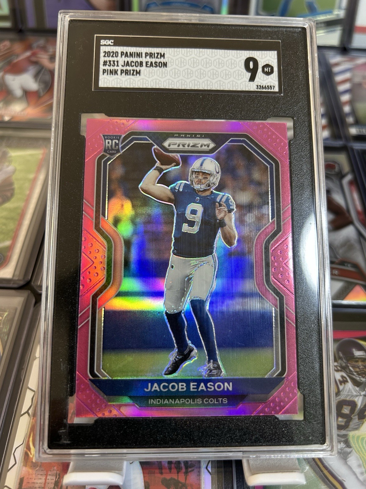 2020 Panini Prizm - Rookie Jacob Eason #331 Pink Prizm (RC)