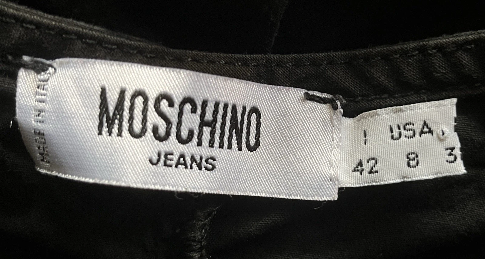MOSCHINO Vestito Nero Increspato Pieghettato Senza Maniche Elasticizzato Mini Abito 38D Tg 8