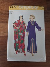 Simplicity Sewing Pattern 5315 Misses Caftan Kaftan 1972 M 12-14 Uncut
