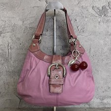 COACH M1219 Soho Hobo Bag Leather Pink Vintage From Japan
