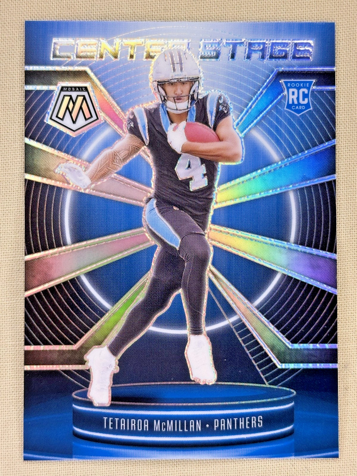 2025 Panini Mosaic Tetairoa McMillan RC Center Stage Silver Prizm Panthers #8