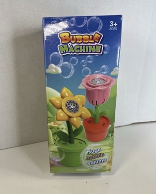Bubble Blowing Machine Plays Music Red Rose Comes With Bubbles Box Damaged NOB
