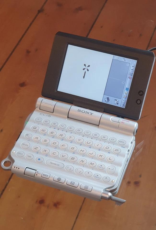 Sony Clié PEG-UX50 Palm OS PDA WiFi Bluetooth Box Cradle Charger Powers On - Image 1 of 4