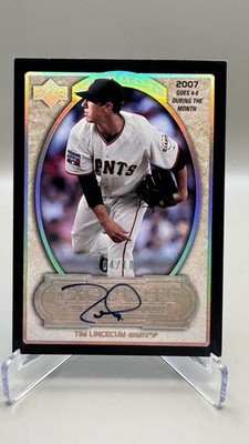 Upper Deck 2007 Exquisite Rookie Heroes Tim Lincecum Auto Silver /10 RH-TL5