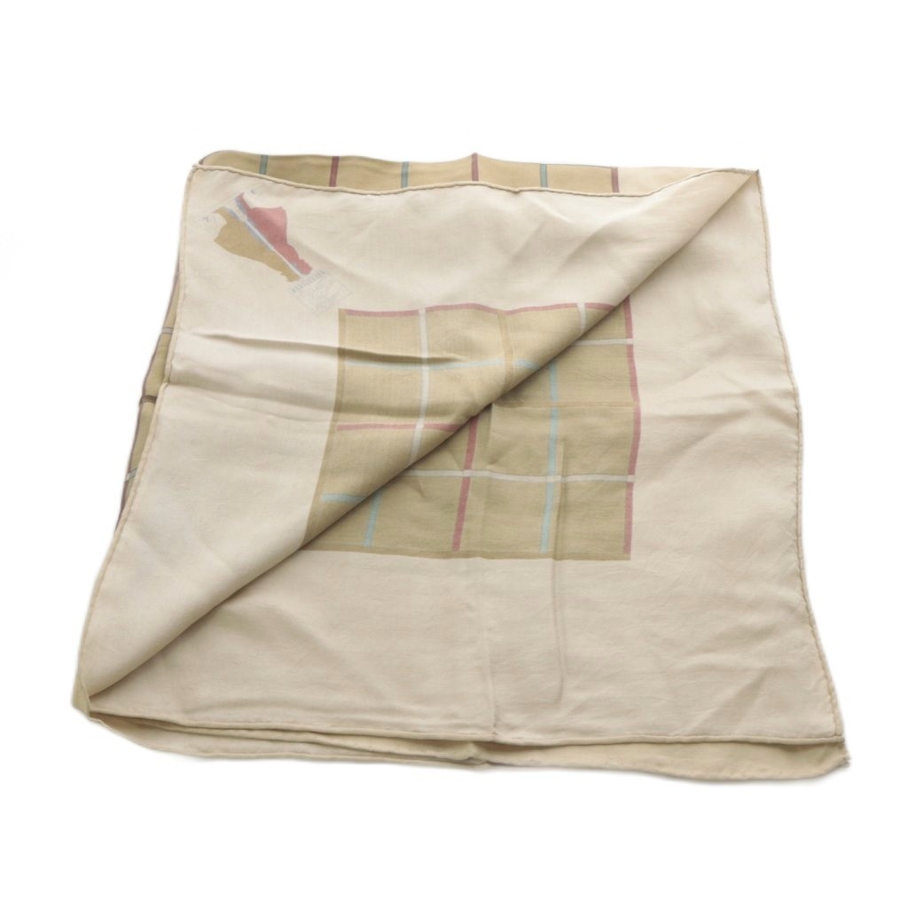 Burberrys Scarf Plaid Silk Brown /Yo25 Men'S Women'S Authentic thumbnail 2