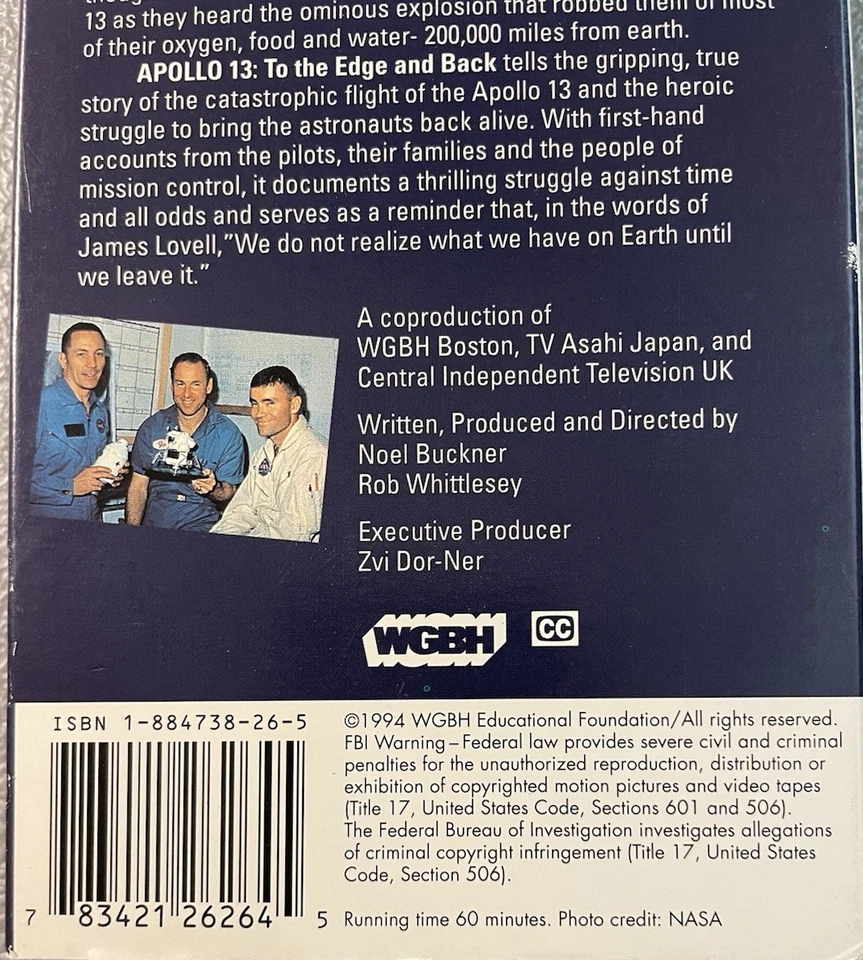Apollo 13: To the Edge and Back VHS Tape Documentary 1994 Space Astronauts - Image 3 of 4