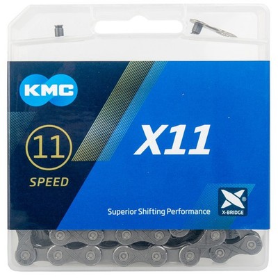 KMC X11 Fahrradkette 11-fach 114 Glieder grau 1/2'' inkl. Verschlussglied