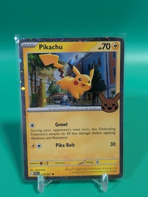 Pikachu - (Cosmos Holo) 018/091 Trick or Trade Booster 2024 Holo