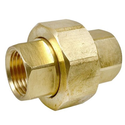 1/2'' NPT Female Solid Brass Three Piece Pipe Union Fitting Adapter