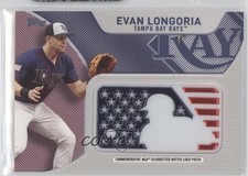 2017 Topps MLB Independence Day Silhouetted Batter Logo Evan Longoria Patch