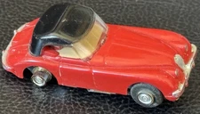 Vintage 1960 Red & Black Aurora Jaguar Slot Car
