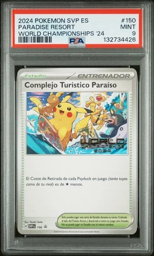 2024 POKEMON SPANISH SVP ES-SV BLACK STAR PROMO #150 PARADISE RESORT PSA 9