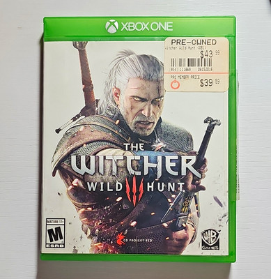 WB Games The Witcher 3: Wild Hunt Xbox One M-Mature RPG Manual Disc Case