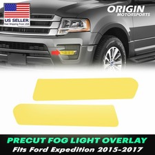 Yellow Precut Fog Light Overlay Tint Covers Film Fits Ford Expedition 2015-2017