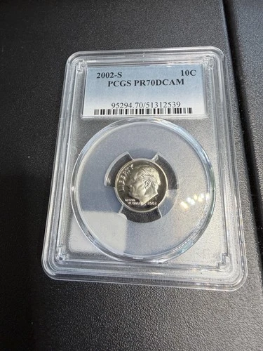 2002 S Silver Proof Roosevelt Dime Gem Cameo Proof PR70 DCAM #151