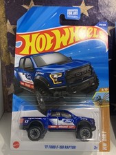 HOT WHEELS 2017 FORD F-150 RAPTOR. 2025 HW DIRT. DARK BLUE ON CARD