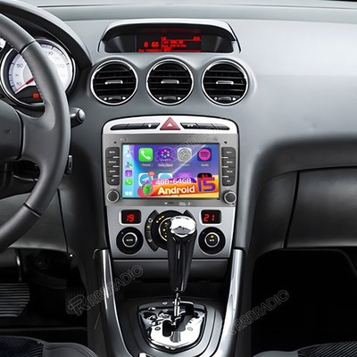 7'' Android 15.0 Carplay Autoradio GPS Navi WiFi 4GB+64GB Für Peugeot 308 408 RCZ